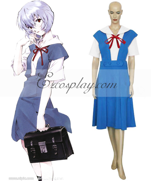 ITL Manufacturing Neon Genesis Evangelion Ayanami Rei Uniform Cosplay Costume
