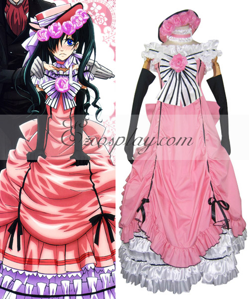 ITL Manufacturing Black Butler Ciel Phantomhive Pink Dress Cosplay Costume