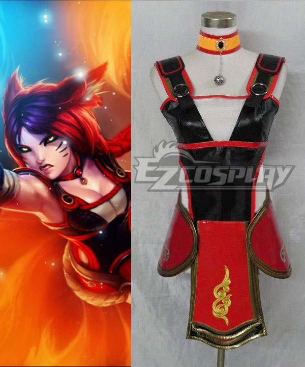ITL Manufacturing League of Legends the Nine-Tailed Fox Foxfire Ahri Cosplay Costume