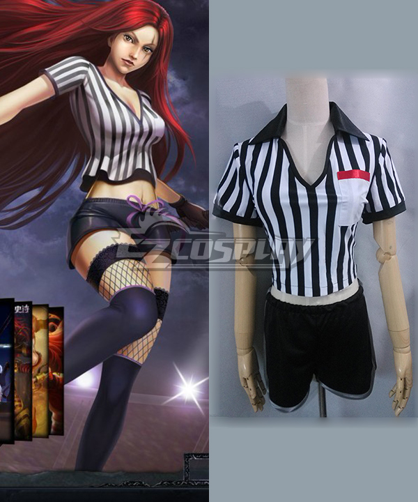 ITL Manufacturing League of Legends LOL Katarina Du Couteau The Sinister Blade Red card! Exit! Cosplay Costume