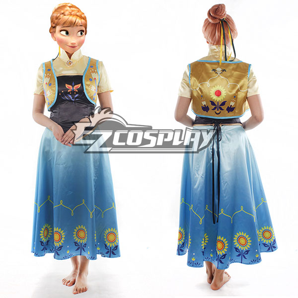 ITL Manufacturing Frozen Fever Anna Princess Birthday Party Dress Cosplay Costume