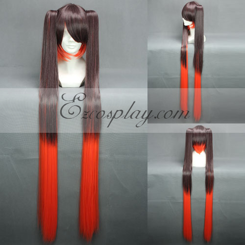 ITL Manufacturing Vocaloid Dead Miku  Brown&Red Cosplay Wig-042G