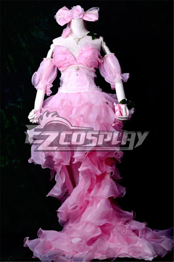 ITL Manufacturing Vocaloid Kagamine Rin Pink Cosplay Costume-Y381