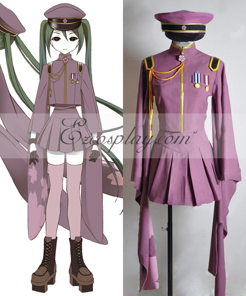 ITL Manufacturing Vocaloid Thousand Cherry Tree Miku Uniform Cosplay Costume