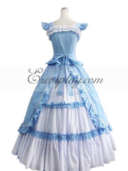 Blue Sleeveless Gothic Lolita Dress-LTFS0008